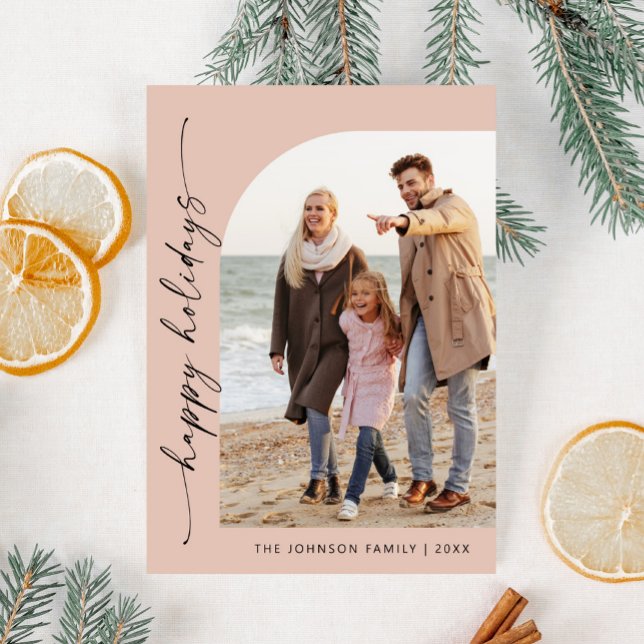 Cartão De Festividades Boas saudações de Natal da Elegante Na moda PHOTO (Criador carregado)