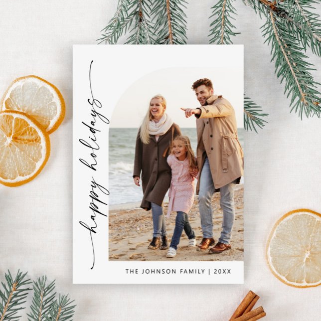 Cartão De Festividades Boas saudações de Natal da Elegante Na moda PHOTO (Criador carregado)