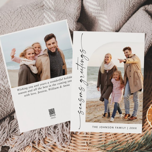 Cartão De Festividades Boas saudações de Natal do Elegante Na moda 2 FOTO (Criador carregado)