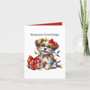 Cartão De Festividades Boas saudações personalizáveis do Seasons