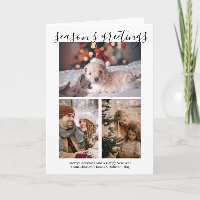 Cartão De Festividades Boas-vindas da temporada Foto personalizada Natal (Frente)