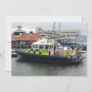 Cartão De Festividades Boat da Polícia do Reino Unido, Rothesay, Ilha de