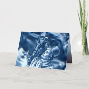 Cartão De Festividades Bob Cratchit e Tiny Tim Christmas Carol