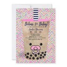 Bobas Para Chá de fraldas Inspirado De Boba Rosa P