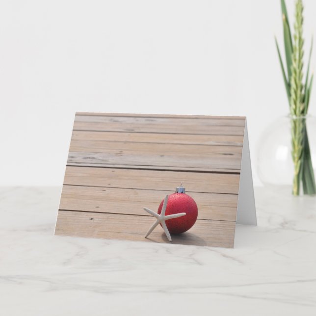 Cartão De Festividades Boca Náutica com Ornamentos (Frente)