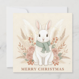 Cartão De Festividades Boho Bunny Christmas