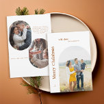 Cartão De Festividades Boho Minimalist Vintage Photo Christmas Family<br><div class="desc">Aproveite a beleza da simplicidade com este Cartão de Férias da Família Boho Minimalista de Foto Moderna. Este na moda apresenta um design moderno elegante, com a elegante tipografia vintage moderna em terracota, perfeito para mostrar a personalidade única da sua família. Com modelos para até 3 fotos, você pode capturar...</div>