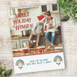 Cartão De Festividades Boho Rainbow Christmas<br><div class="desc">Um cartão de Natal Boho Rainbow é perfeito para o seu cartão com fotos de família criativa e espirituoso! Todos na sua lista de cartões vão sorrir, sabendo que este cartão é "então você". O lado 2 tem espaço para uma segunda foto e mensagem opcional..E o melhor de tudo é...</div>