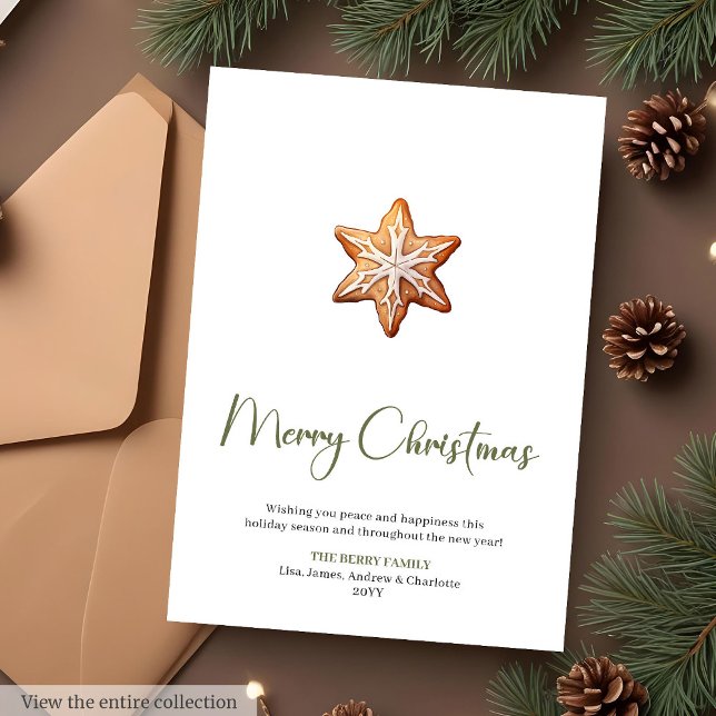 Cartão De Festividades Boho Sage Terracotta Christmas Greeting Card (Boho Sage Terracotta Christmas Greeting Card

)