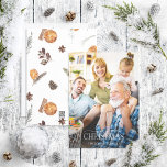 Cartão De Festividades Boho Winter Citrus Merry Christmas Script Photo Ho<br><div class="desc">Procurando um cartão de férias bonito e único para enviar aos seus amigos e familiares este ano? Não olhe mais do que o nosso Cartão de Férias de Natal Feliz de Boho Winter Citrus Merry Christmas Script! Esta carta simples e elegante apresenta o seu médio de sangria de cheio favorito...</div>