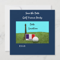 Bola de golfe com torre Eiffel Paris Golfer