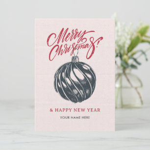Cartão De Festividades bola de natal vintage
