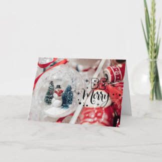 Cartão De Festividades Bola de Neve Feliz Natal
