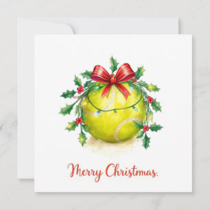 Cartão De Festividades Bola de Tênis Feliz Natal Feriado