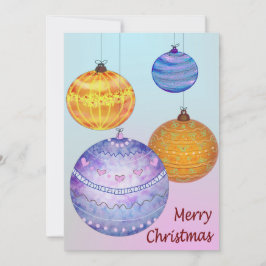 Cartão De Festividades Bolas de Natal