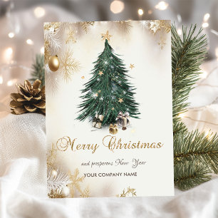 Cartão De Festividades Bolas de Natal,Árvore,Presentes, Feriados de Neve