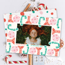 Bold Chunky Geométrico Joy Foto Moderna Colorida