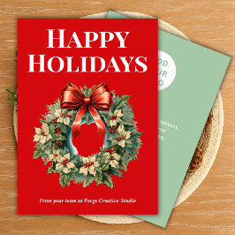 Cartão De Festividades Bold Typography Business Christmas Card