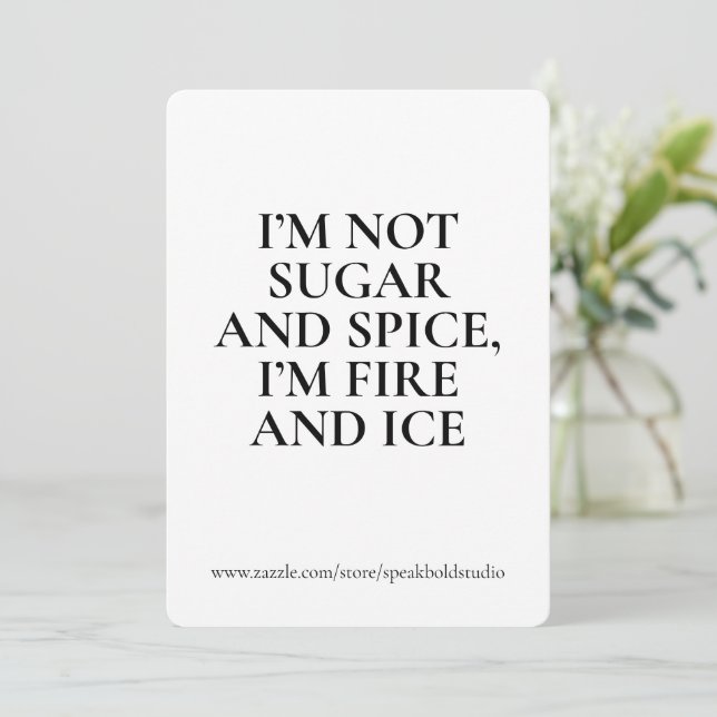 Cartão De Festividades Bold Women Empowerment Greeting Card For Women (Em pé/Frente)