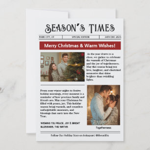 Cartão De Festividades Boletim Informativo Arquivo Colagem de Fotos Natal