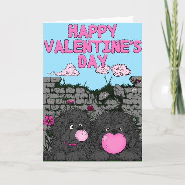 Cartão De Festividades Bolhas de amor (dentro de vazio) (Frente)