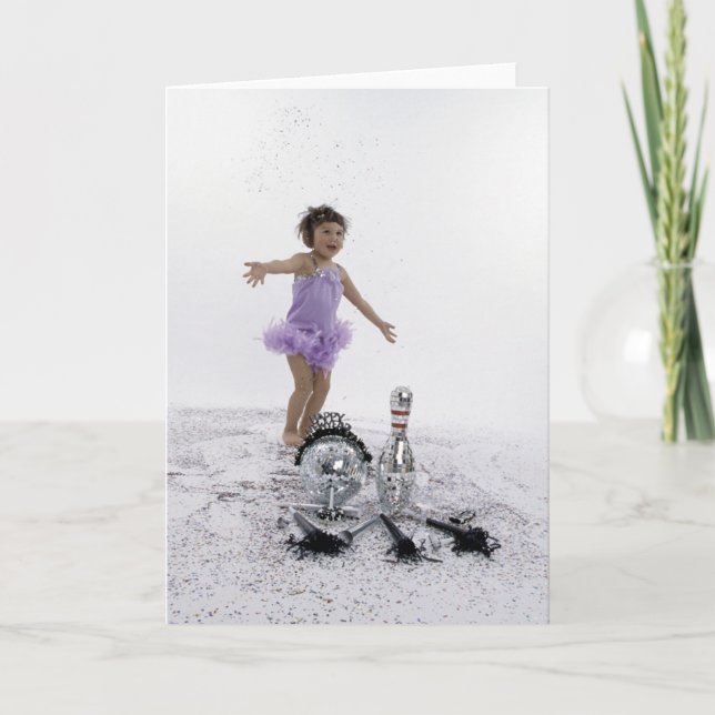 Cartão De Festividades Boliche feliz ano novo (Frente)