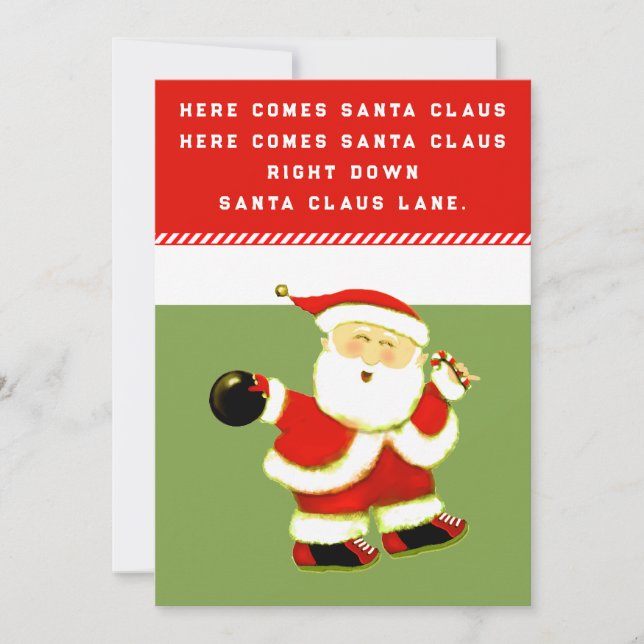 Cartão De Festividades Boliche Natal (Frente)