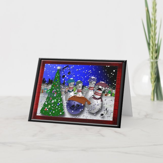 Cartão De Festividades Boliche Natal (Frente)