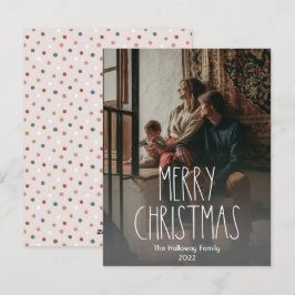 Cartão De Festividades Bolinhas Negra Cheio de Natal Foto Vertical
