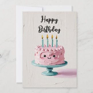 Cartão De Festividades Bolo de Aniversário Impasto