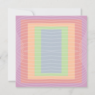 Cartão De Festividades Bolo de Doces em Bloco de Cor Pastel