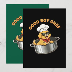 Cartão De Festividades Bom Chef Cozinheiro Cachorro