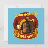 Bom Dia Sol Bigfoot Café Humor Arte