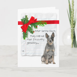 Cartão De Festividades Bom Menino Cão de Gado Natal