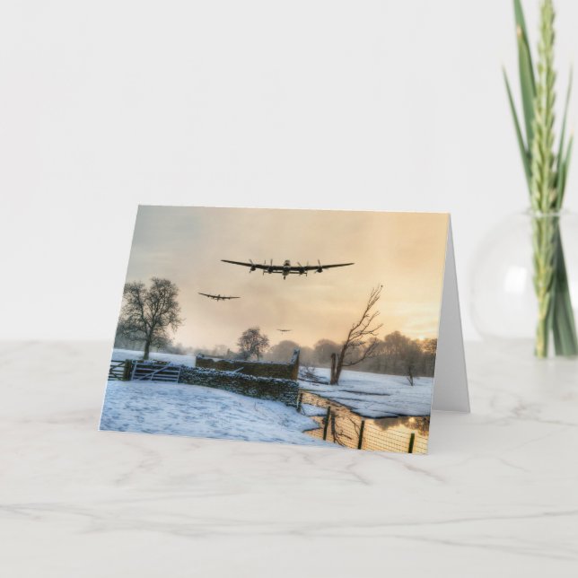 Cartão De Festividades Bombardeiros de Inverno (Frente)