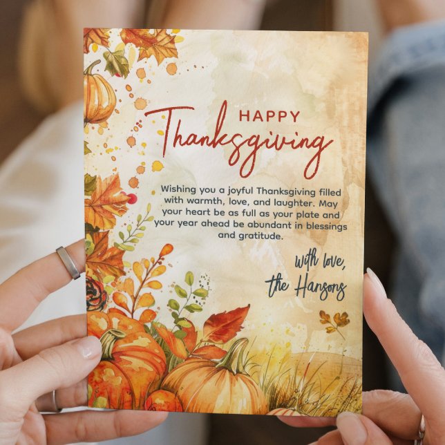 Cartão De Festividades Bombas de outono e Ação de Graças (Criador carregado)