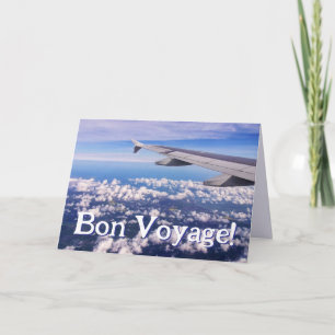 Cartão De Festividades Bon Voyage Travel Over the Clouds Card