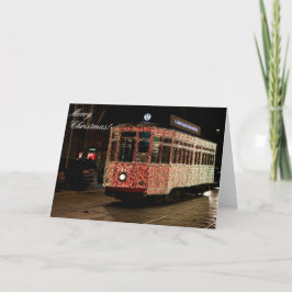 Cartão De Festividades Bonde do Natal em Milão