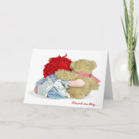 Boneca de pano da amizade e urso de ursinho
