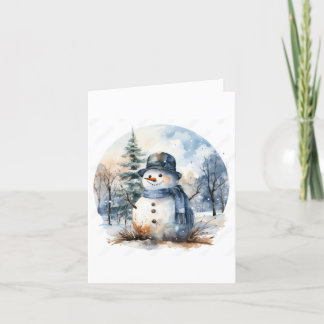 Cartão De Festividades Boneco de neve