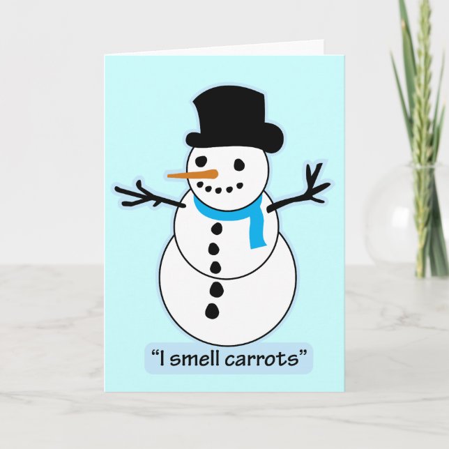 Cartão De Festividades boneco de neve (Frente)
