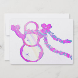 Cartão De Festividades Boneco de neve caprichoso