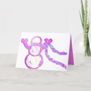 Cartão De Festividades Boneco de neve caprichoso