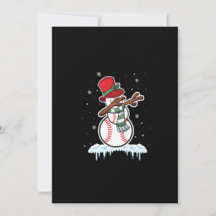 Cartão De Festividades Boneco de Neve de Dabbing Bola de Beisebol Papai N