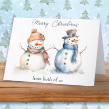 Boneco de Neve de Nós Dois Feliz Natal Saudação