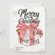Bonita Abelha Feliz Natal Personalizada