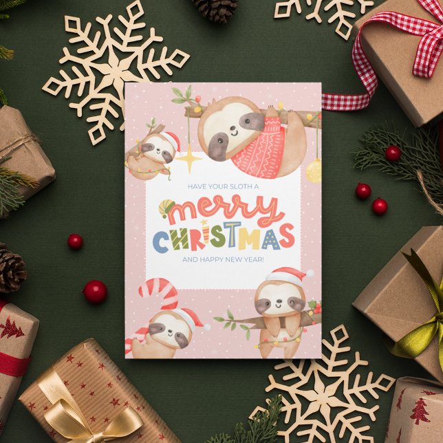 Cartão De Festividades Bonita e Divertida Tendência Feliz Natal (Criador carregado)