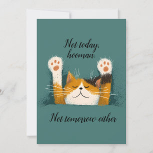Cartão De Festividades Bonita Noite De Gato Engraçado