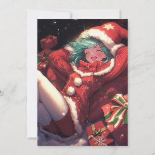 Cartão De Festividades Bonita Papais noeis de Natal Empolgados Oferece Me