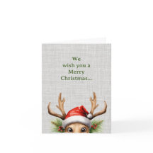 Bonita "Peeking Engraçado Reindeer" de Natal